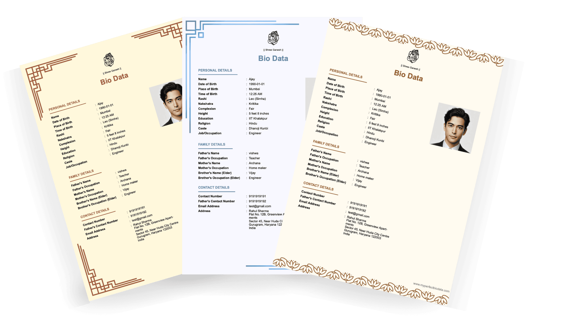 Beautiful Marriage Biodata Examples